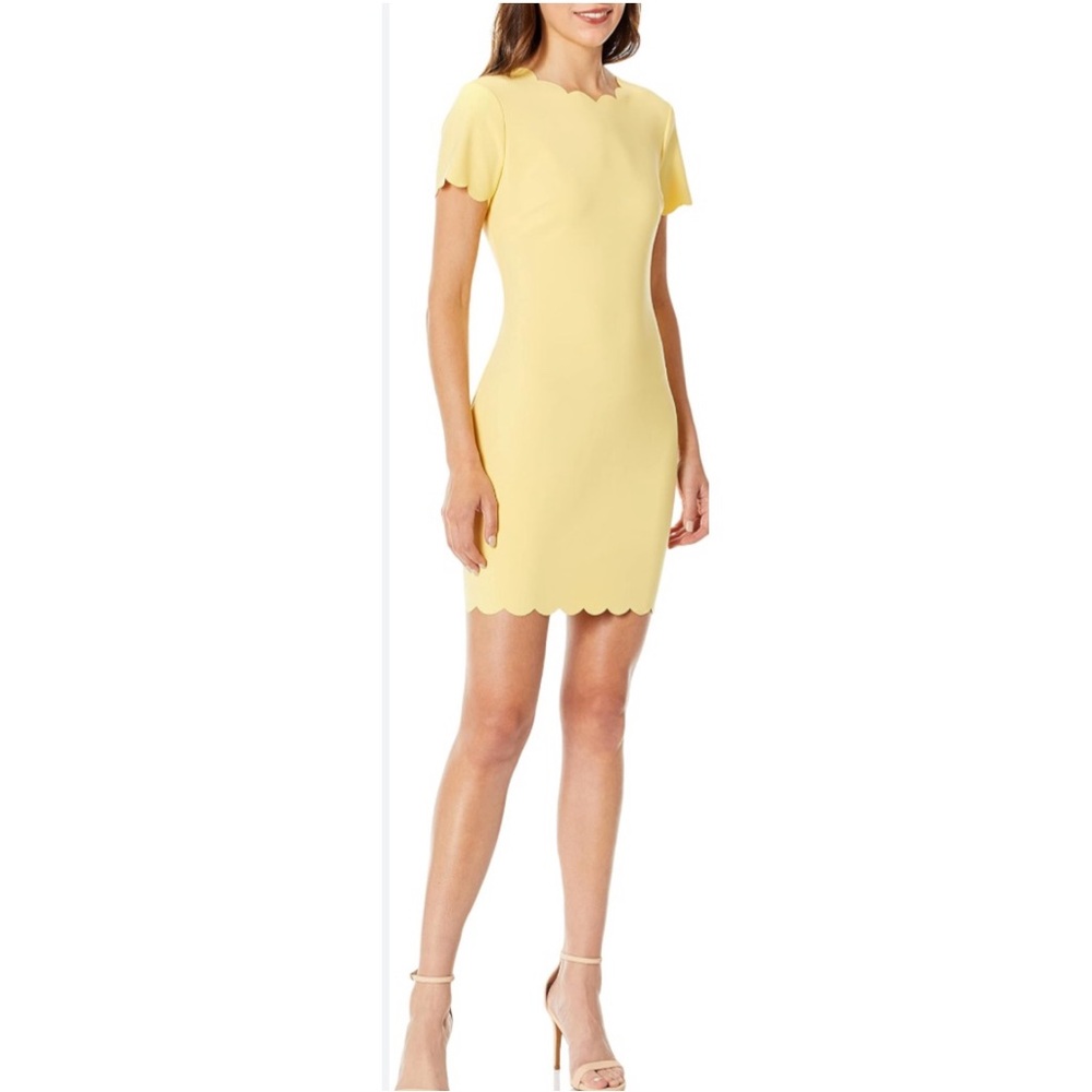 REVOLVE LIKELY Manhattan Body Con
Scalloped Short Sleeve Sheath Dress size 10